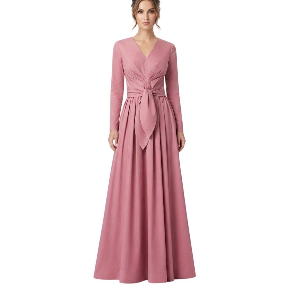 Classic Vintage Evening Gown Dusty Rose Formal Wedding Medium